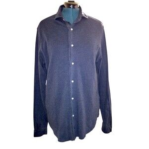 TAILORBYRD COLLECTION 1930 Long Sleeve Super Soft Flannel Comfort Shirt L Cotton